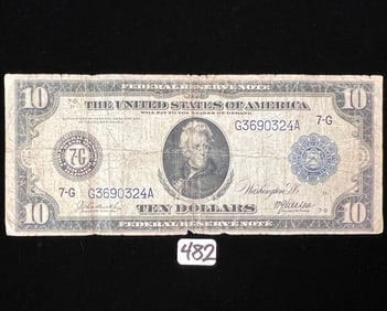 A Ten Dollar Federal Reserve Note Series 1914