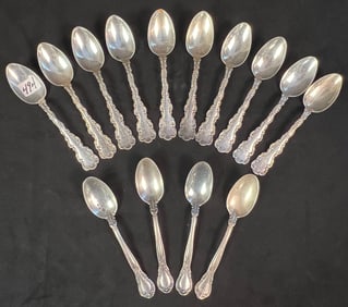 Two Groups Of Sterling Tea Spoons