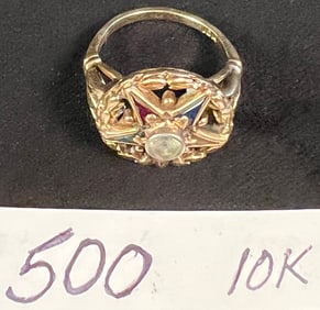 A 10K Yellow Gold Order of the Western Star Ring