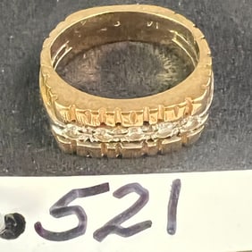 14K Yellow and White Gold Diamond Ring