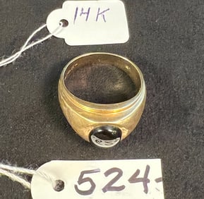 14K Men's Ring with Stone