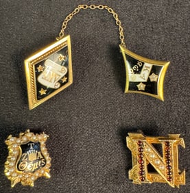 Group of 14K Fraternal Pins