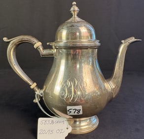 Sterling Colonial Style Tea Pot