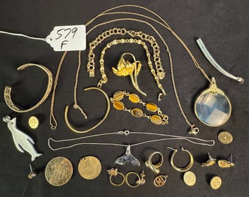 Group of Assorted Gold Filled and Costume Jewelry