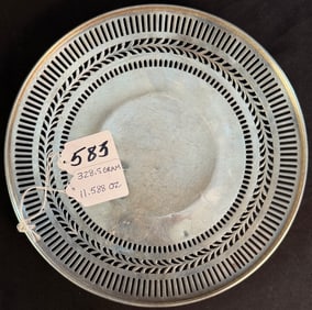 Pierced Edge Sterling Serving Plate