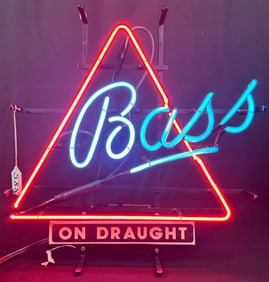 Vintage Bass Neon Beer Sign Working