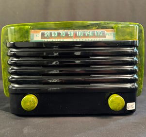 Bendix Catalin 526-C Green Swirl Bakelite Radio , Working C1940's