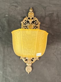 Beaux Arts Transitional Slip Shade wall Sconce c1920's