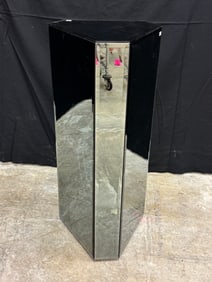 MCM Smoked Beveled  Mirrored Pedestal c1980's