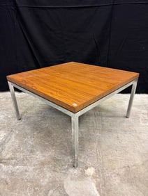 Florence Knoll Style Chrome Coffee table c1970's