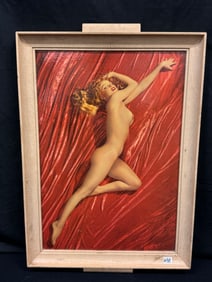 Marylin Monroe "Red Velvet" Serving  Tray c1950's