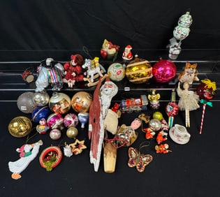 Large Group of Vintage Christmas ornaments