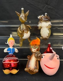 Group of DeCarlini Vintage Hand Blown Italian Ornaments, More!