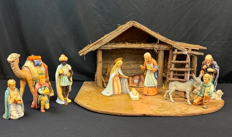 Vintage German Hummel Nativity Set and Creche