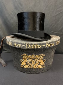 1920's Beaver Top Hat in Original Box Sze 7