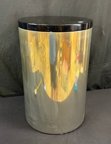 Mid Century Aluminum and Drum Table c1970's