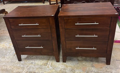 2 Matching Daniel's Amish 3 Drawer Side Chests