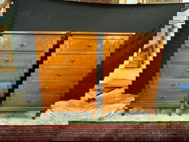 2 Richelieu French Hand Made 5 Drawer Cherry Chiffoniers