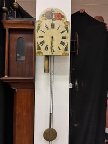 Black Forest Hand Painted Shield Wall Clock