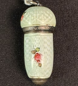 Faberge Style Enameled Pendant Cigarette Holder