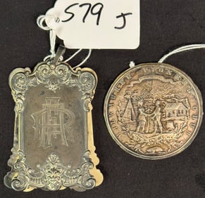 Sterling Silver Golf Scorecard Booklet & Milwaukee Pioneer Club Badge