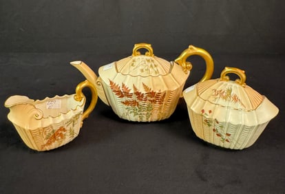 Royal Worcester England Tea Service Fern Pattern