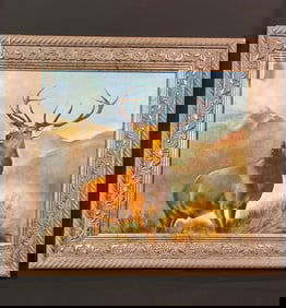 T. J. Lick Original Oil On Canvas of Elk