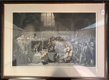 William Bromley Engraving c.1845 of the Trial of William Lord Russel.