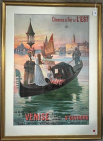 Hugo d'Alesi Original Travel Poster of Venice C1899