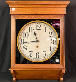 Turn of the Century Oak Store Clock