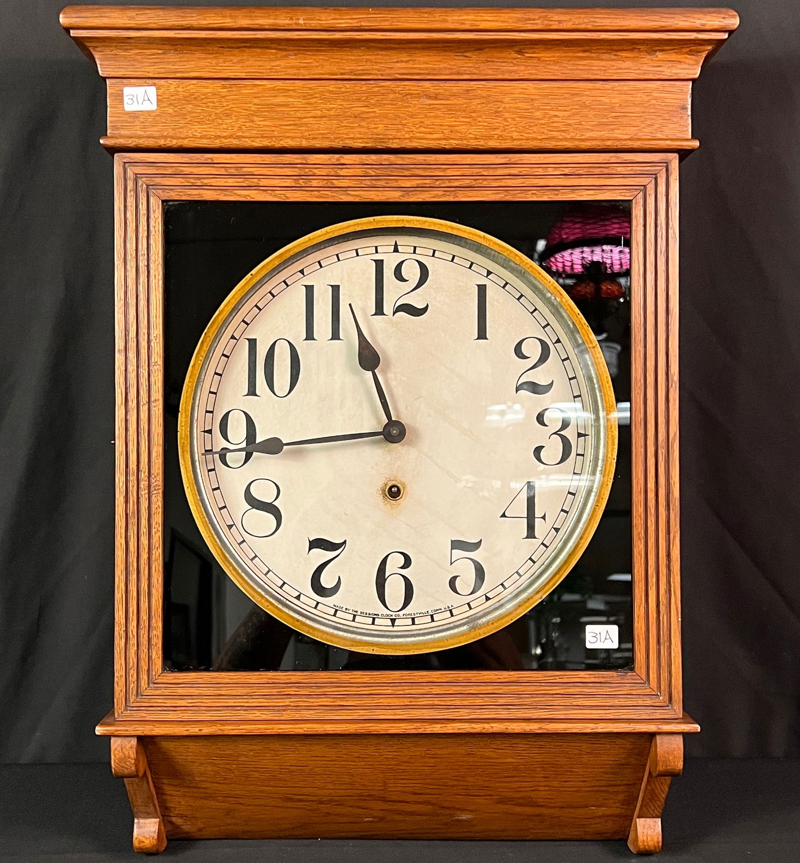 Turn of the Century Oak Store Clock (1 of 5)