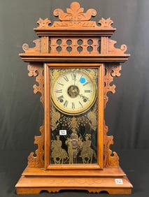 Fantastic Lyre Mantle Clock w/ Mantle Pieces