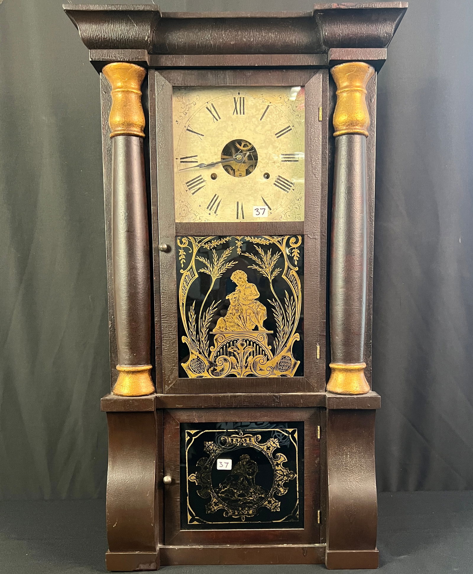 American 48 Hour Pillard Front Shelf Clock c1868 (1 of 7)