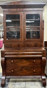 Empire Mahogany Double Door Secretary c1830's