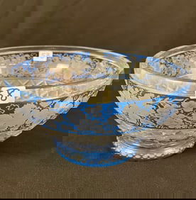 Bohemian Glass Cut Crystal Bowl c1800's