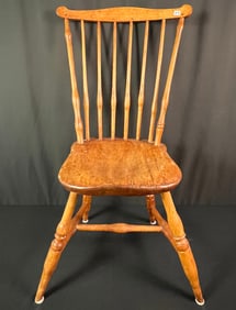 American Pine Windsor Fan Back Side Chair C 1770-1800