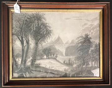 Hudson River Sand Painting C1840's