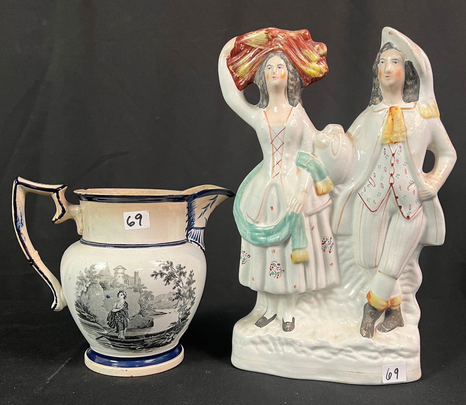 English Pottery Staffordshire Highlander Couple, More c1800's (1 of 7)