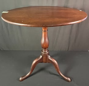 Early American Mahogany Chippendale Tilt Top Tea Table c1790-1800