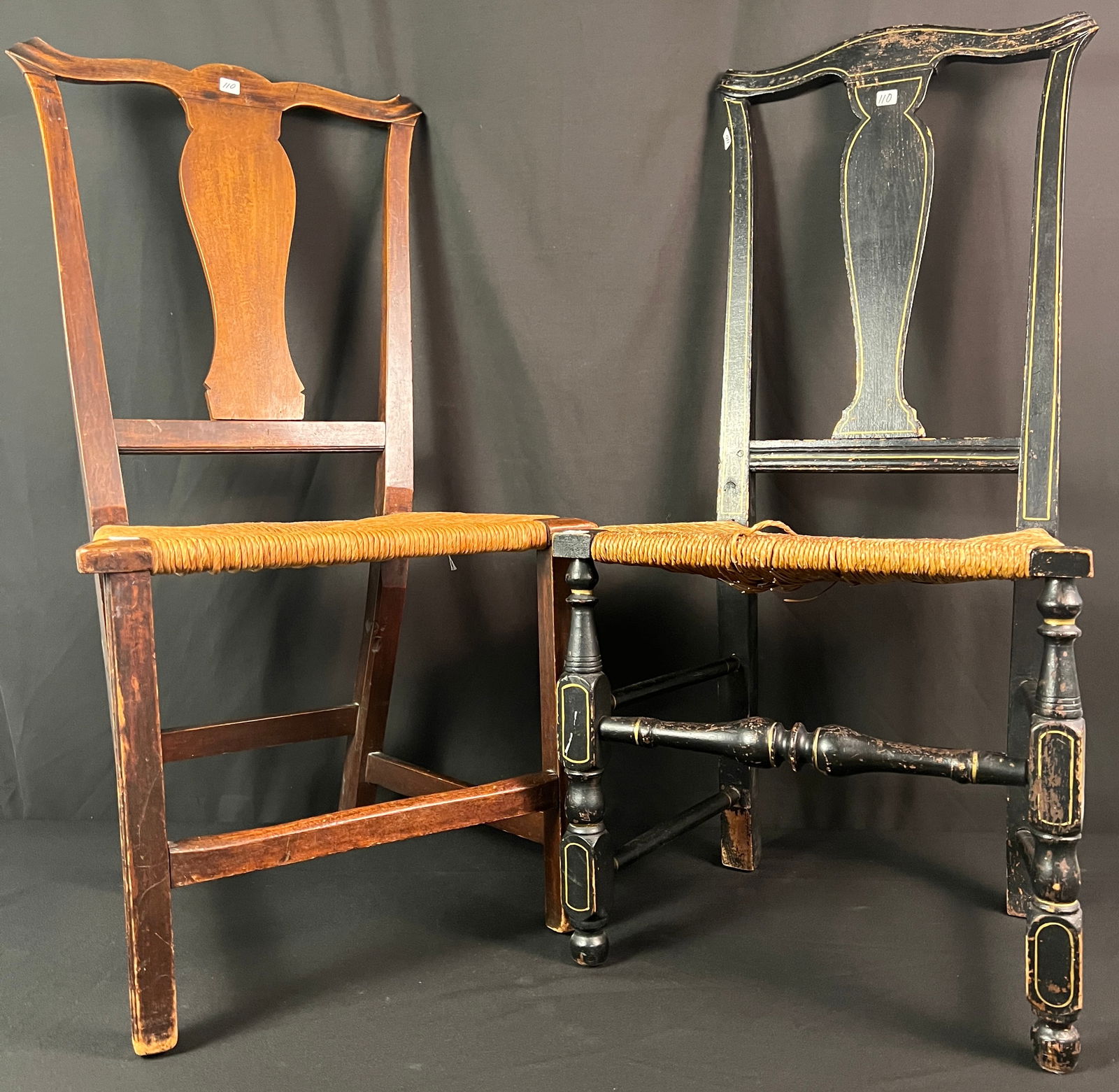 Pair of Country Chippendale Side Chairs, c1750-1780 (1 of 13)