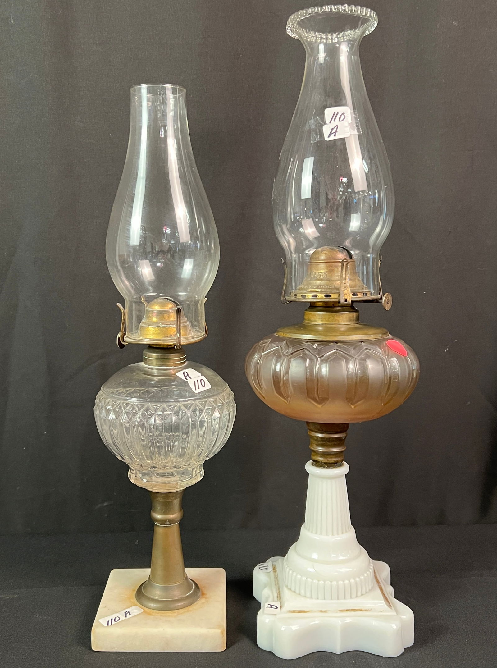 2 Early 1830s/40s Oil Lamps (1 of 7)