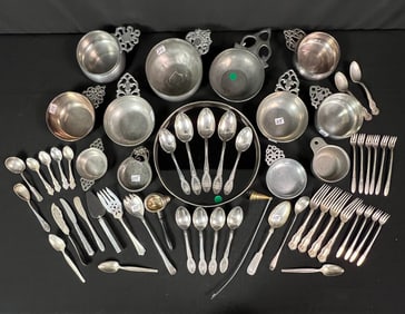 11 Antique Pewter Porridgers and More