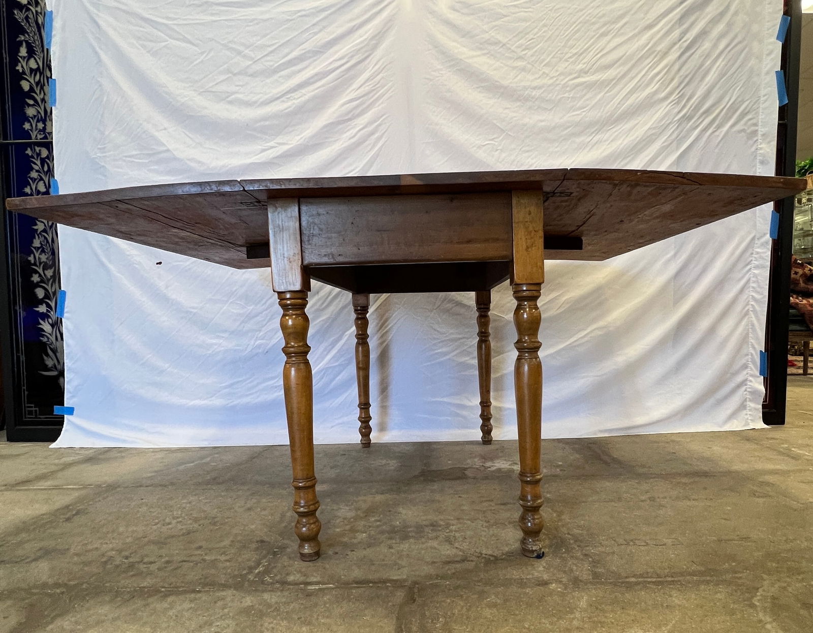 Early Pine Drop Leaf Table - 2