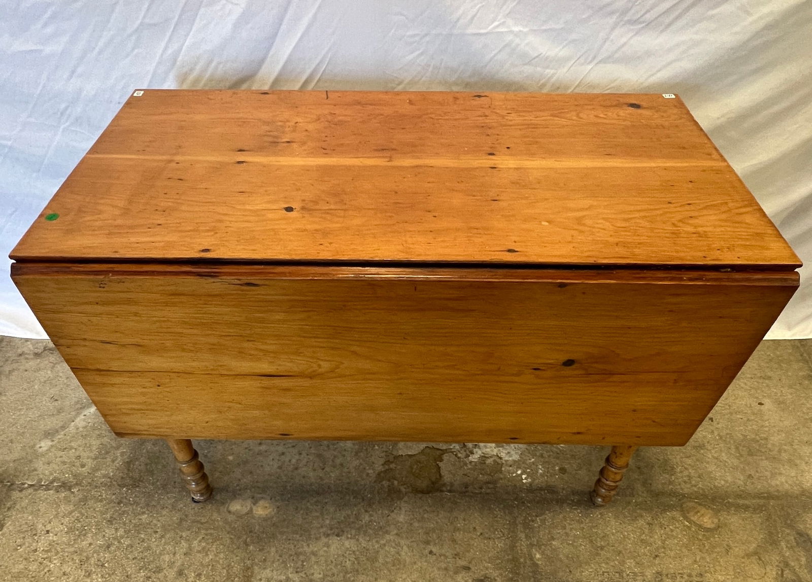 Early Pine Drop Leaf Table - 4