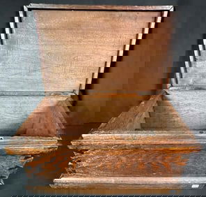 Early Oak Country Covered Tool Trunk c1850's