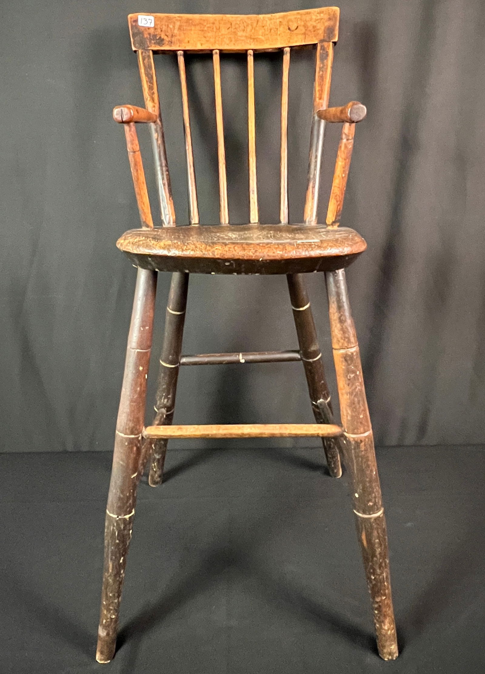 Antique American Country Child's High Chair c1840s, (1 of 6)