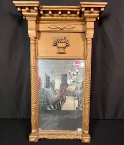 American Federal Style Carved Gilt Wood Pier Mirror c1800-20