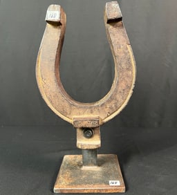 Rare Folk Art Horse Shoe Windmill Weight