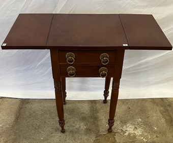 1800s Double Drawer End Table