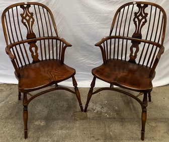 2 Contemporary Windsor Comb Back Chairs